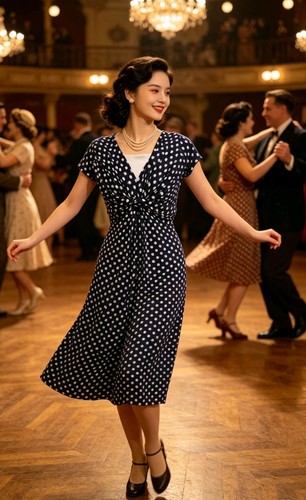 Vintage 1940s 1950s style blue - vintage,