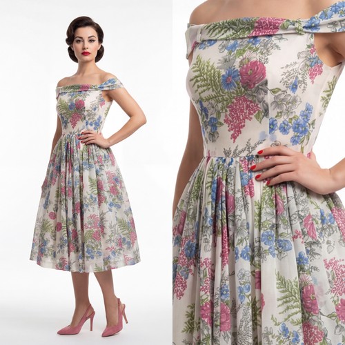 Vintage 1950s pretty printed