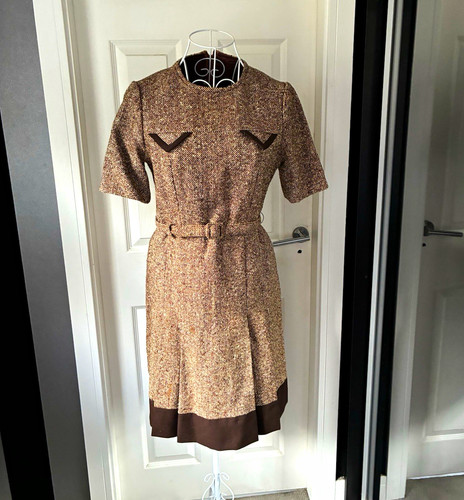 Vintage 1960s brown tweed - 1960s,