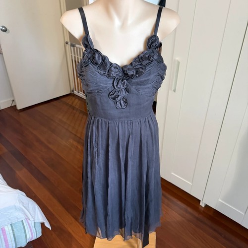 Vtg kookai grey silk floral - kookai,