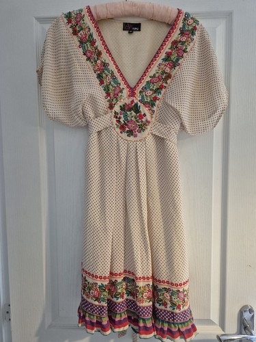 Vintage yumi silk dress with - silk,