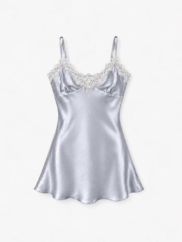 Vintage lingadore silver satin - silver,