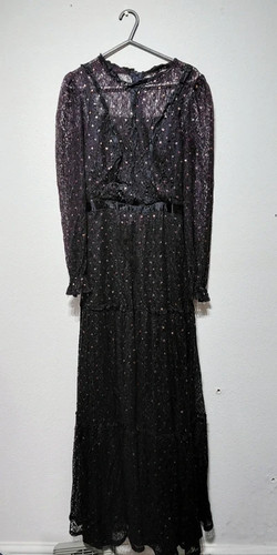 Vintage black sparkle prom