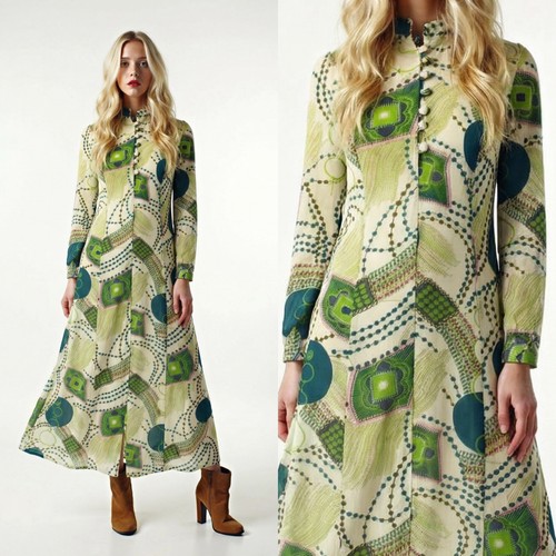 Vintage 1970s folk hooded boho