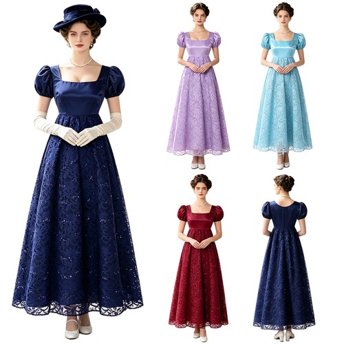 Women vintage regency gown - regency,