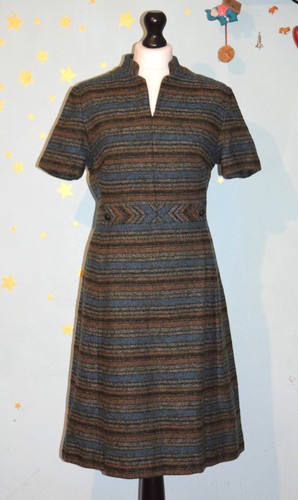 60s vintage wool winter dress