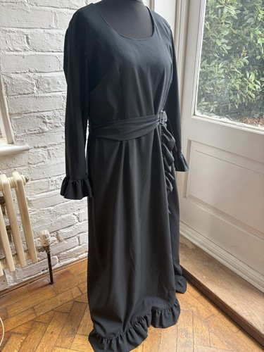 Vintage 80s black ruffle - vintage,