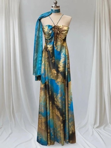 Vintage y2k 2000s - beaded, dress