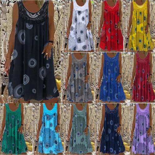 Women boho printed summer - printed,