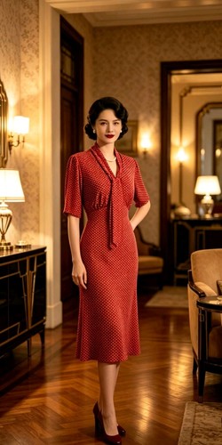 Vintage 1930s 40s style - vintage, red